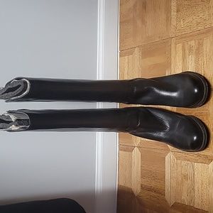 Black Leather Nine West Boots